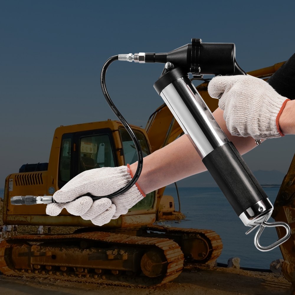 VEVOR Air Operated Grease Gun, 6000PSI, 14 OZ/400 CC Capacity Heavy Duty Pneumatic Grease Gun, with 18.5 Inch Flexible