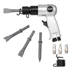 VEVOR Air Hammer, 4500BPM Pneumatic Hammer with 1.57-inch Stroke & 4PCS Chisels Round Shank, Lightweight & Compact Air
