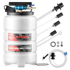 VEVOR Fluid Extractor, 9.5 L Capacity, Pneumatic/Manual Vacuum Oil Extractor Pump with 59 in Long Horse & Three 47 in