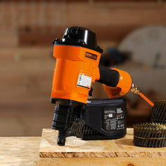 VEVOR Coil Siding Nailer MCN70, 1-3/4" to 2-3/4" 15 Degree Pneumatic Siding Nail Gun, 70-120PSI Air Coil Nailer for