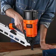 VEVOR Framing Nailer, 2" to 3-1/2" 21 Degree Full Round Head Pneumatic Framing Nailer with Dual Trigger Modes &