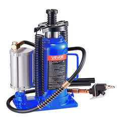 VEVOR Air Hydraulic Bottle Jack, 20 Ton (44092 lbs) Capacity, 10.2-19.5 Inch Lifting Range, Pneumatic/Manual Heavy Duty