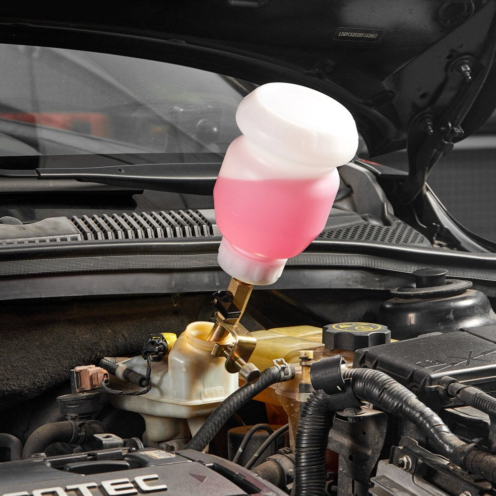 VEVOR Brake Bleeder Kit, 3L Brake Fluid Extractor with 1L Siphon Refilling Bottle & 13 Hose Connectors, Complete Brake