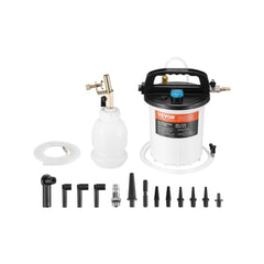 VEVOR Brake Bleeder Kit, 3L Brake Fluid Extractor with 1L Siphon Refilling Bottle & 13 Hose Connectors, Complete Brake