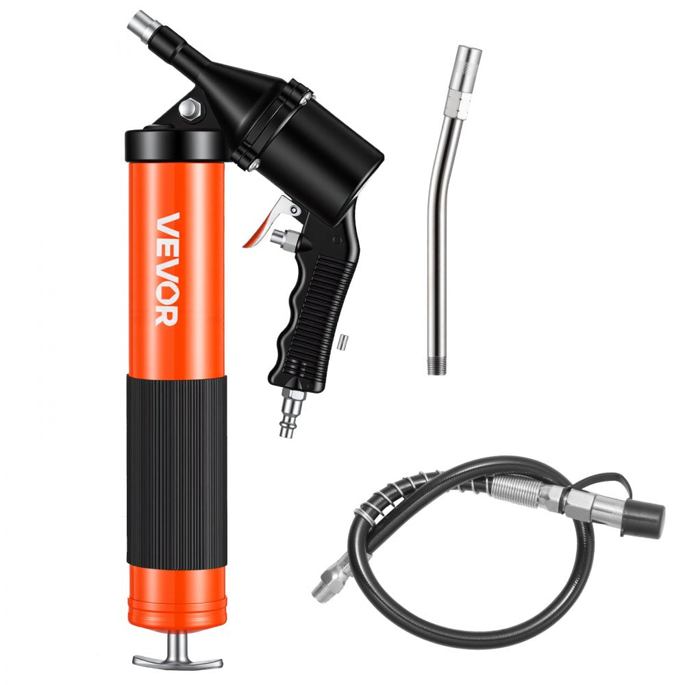 VEVOR Grease Gun, Continuous Cycle Heavy Duty 6000 PSI High Pressure, Pistol Grip Grease Gun Kit with 14 oz Capacity