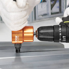 VEVOR Double Head Sheet Metal Nibbler Cutter, 360 Degree Metal Nibbler Drill Attachment with Extra Punch and Die