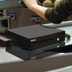 VEVOR Cash Register Drawer, 16" 12 V, for POS System with 5 Bill 8 Coin Cash Tray, Movable Coin Compartment & 2 Keys