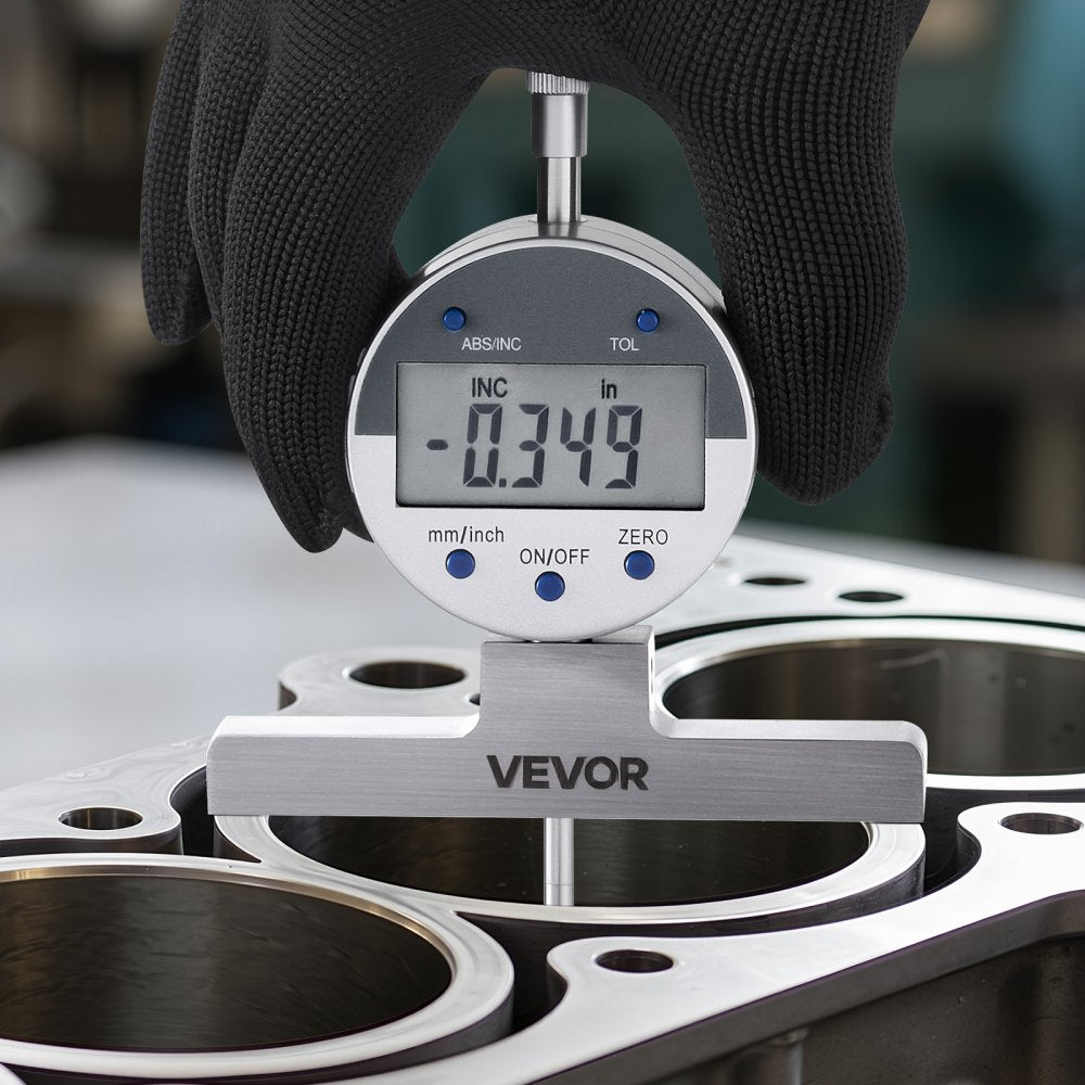 VEVOR Depth Gauge, Depth Micrometer Digital Electronic Indicator 0-22 inch Measuring Range, 0.0005" Resolution