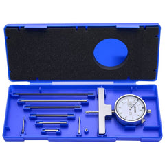 VEVOR Depth Gauge, Depth Micrometer 0-22 inch Measuring Range, 0.001" Resolution, with 4 Anvils & 6 Standard Rods