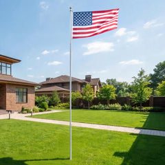 VEVOR Flag Pole, 20ft Heavy Duty Sectional Flagpole Kit for Outside House In Ground, Extra Thick Outdoor Aluminum