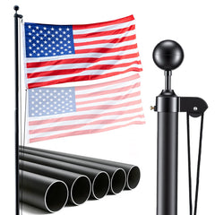 VEVOR Flag Pole, 20ft Heavy Duty Sectional Flagpole Kit for Outside House In Ground, Extra Thick Outdoor Aluminum
