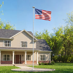 VEVOR Flag Pole, 25ft Heavy Duty Sectional Flagpole Kit with 136 LED Solar Light for Outside House In Ground, Outdoor