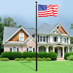 VEVOR 20FT Telescoping Flag pole Kit, Heavy Duty Aluminum Alloy in Ground Flag Poles for Outside, 3 Display Modes