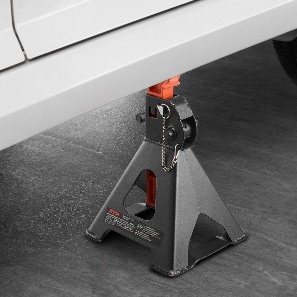 VEVOR Jack Stands, 3 Ton (6,600 lbs) Capacity, 10.8-16.3 in Adjustable Height, Heavy Duty Steel Jack Auto Stands with