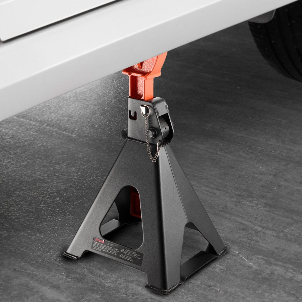 VEVOR Jack Stands, 6 Ton (13,000 lbs) Capacity, 14.6-22.8 in Adjustable Height, Heavy Duty Steel Jack Auto Stands with