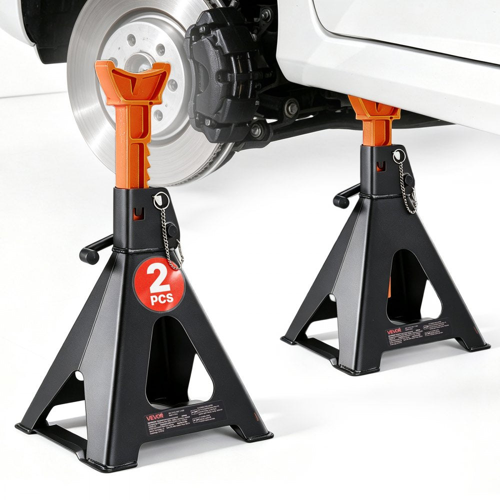 VEVOR Jack Stands, 6 Ton (13,000 lbs) Capacity, 14.6-22.8 in Adjustable Height, Heavy Duty Steel Jack Auto Stands with