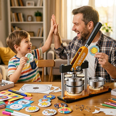 VEVOR Button Maker Machine, 75 mm (3 inch) Badge Punch Press Kit, Children DIY Gifts Pin Maker, Button Making Supplies