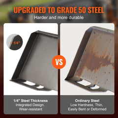 VEVOR Skid Steer Attachment Plate, 1/4" Thick Skid Steer Mount Plate with 2.28" Hitch Receiver, 3000 LBS Quick