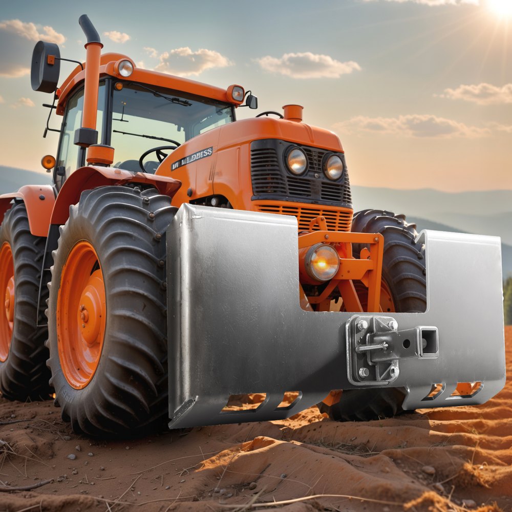 VEVOR Skid Steer Attachment Plate, 3/8" Skid Steer Mount Plate with 2.28" Hitch Receiver, Quick Attachment Loader