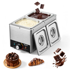 VEVOR Chocolate Melting Machine, 3 Cook Modes, 2 Tanks 9 Lbs Choc Melter, 86℉ - 230℉, 3 Cook Modes, 800W Power, Water
