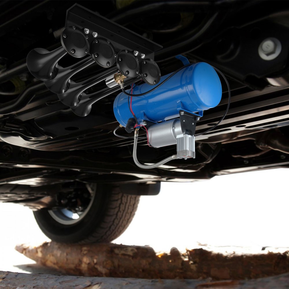 VEVOR 12V Air Compressor with Tank 1.6 Gallon/6 L, Train Horn Air Compressor, 120 psi Working Pressure Onboard Air