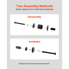 VEVOR Wheel Bearing Press Kit, 23 PCS FWD Bearing Puller Tools, for Front Wheel Drive Bearing Removal and Installation
