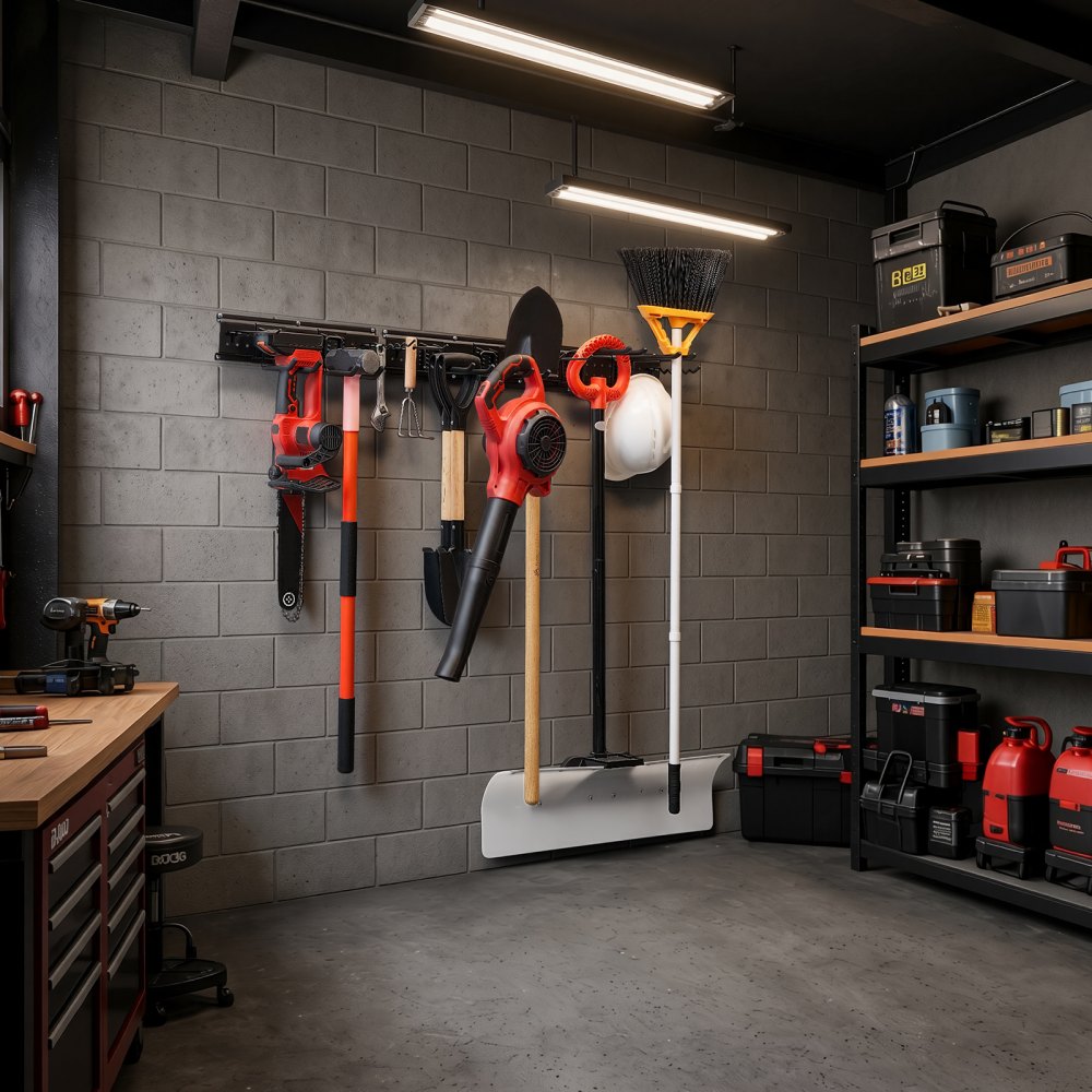 VEVOR Garage Tool Organizer 49.5 Inch 600 lbs Wall Mount Garden Tool Rack, Heavy Duty Garage Hanging Storage Rack