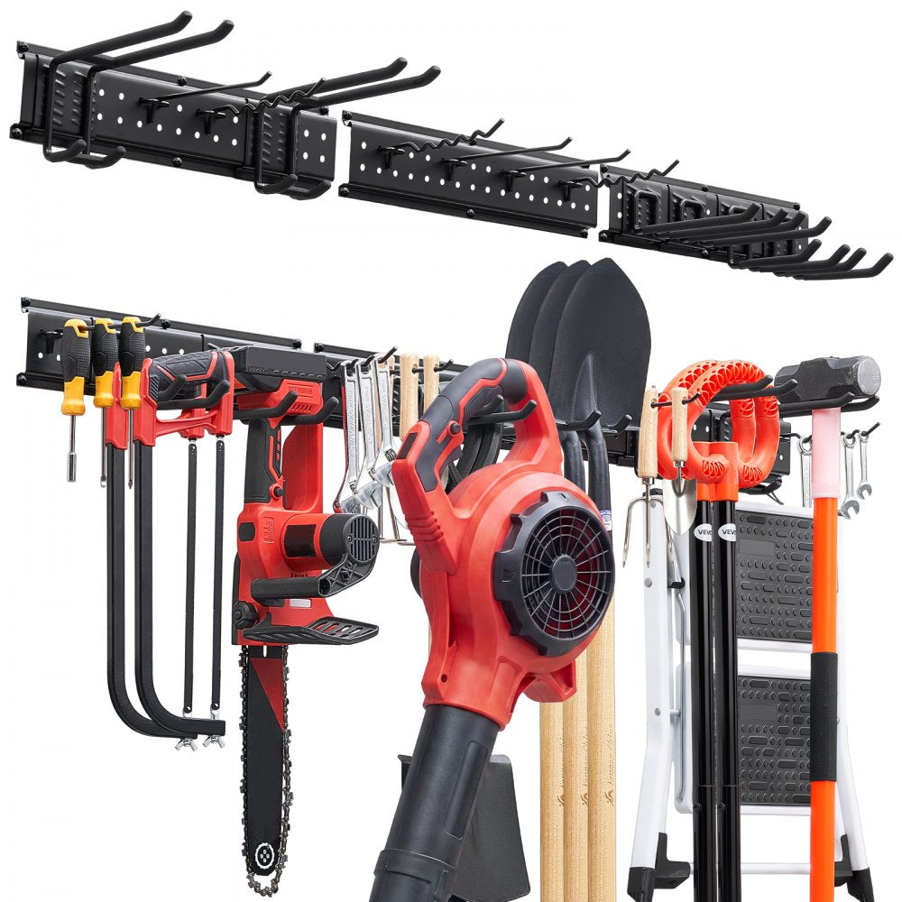 VEVOR Garage Tool Organizer 49.5 Inch 600 lbs Wall Mount Garden Tool Rack, Heavy Duty Garage Hanging Storage Rack