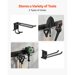 VEVOR Garage Tool Organizer 33 Inch 400 lbs Wall Mount Garden Tool Rack, Heavy Duty Garage Hanging Storage Rack