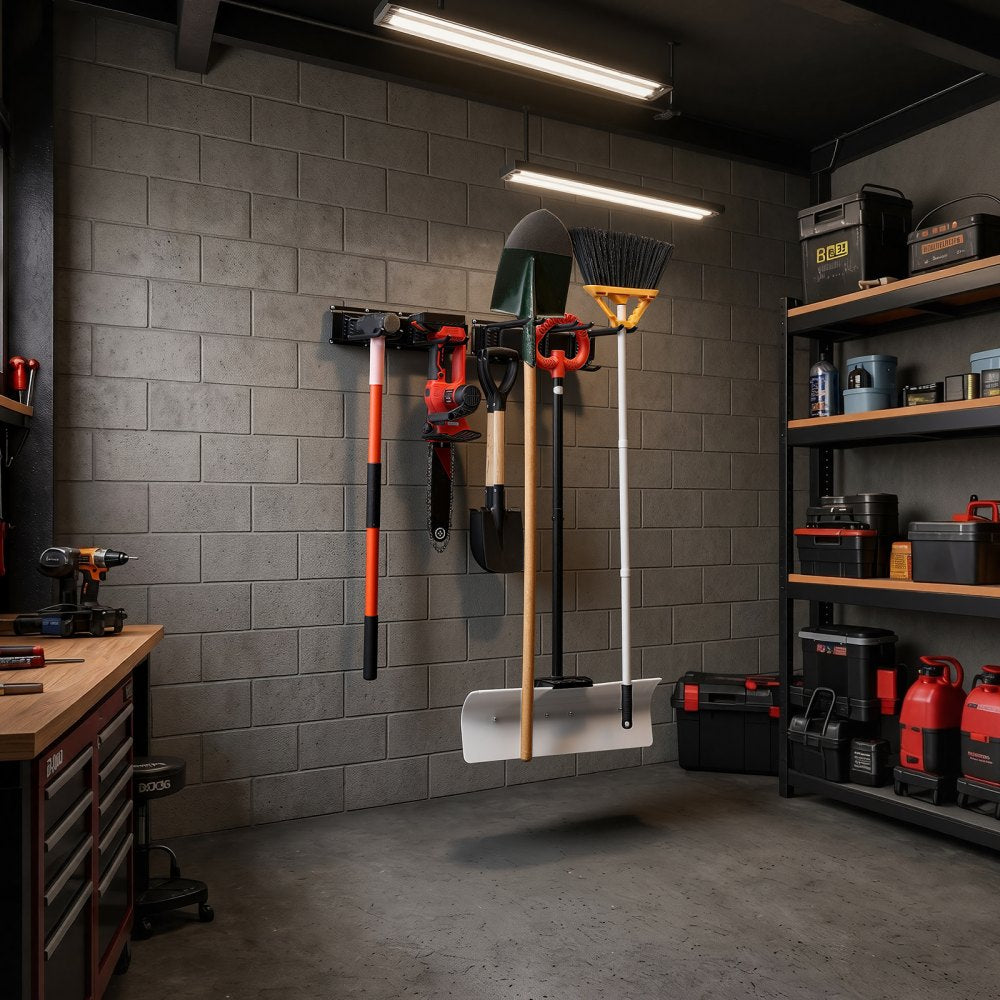 VEVOR Garage Tool Organizer 33 Inch 400 lbs Wall Mount Garden Tool Rack, Heavy Duty Garage Hanging Storage Rack