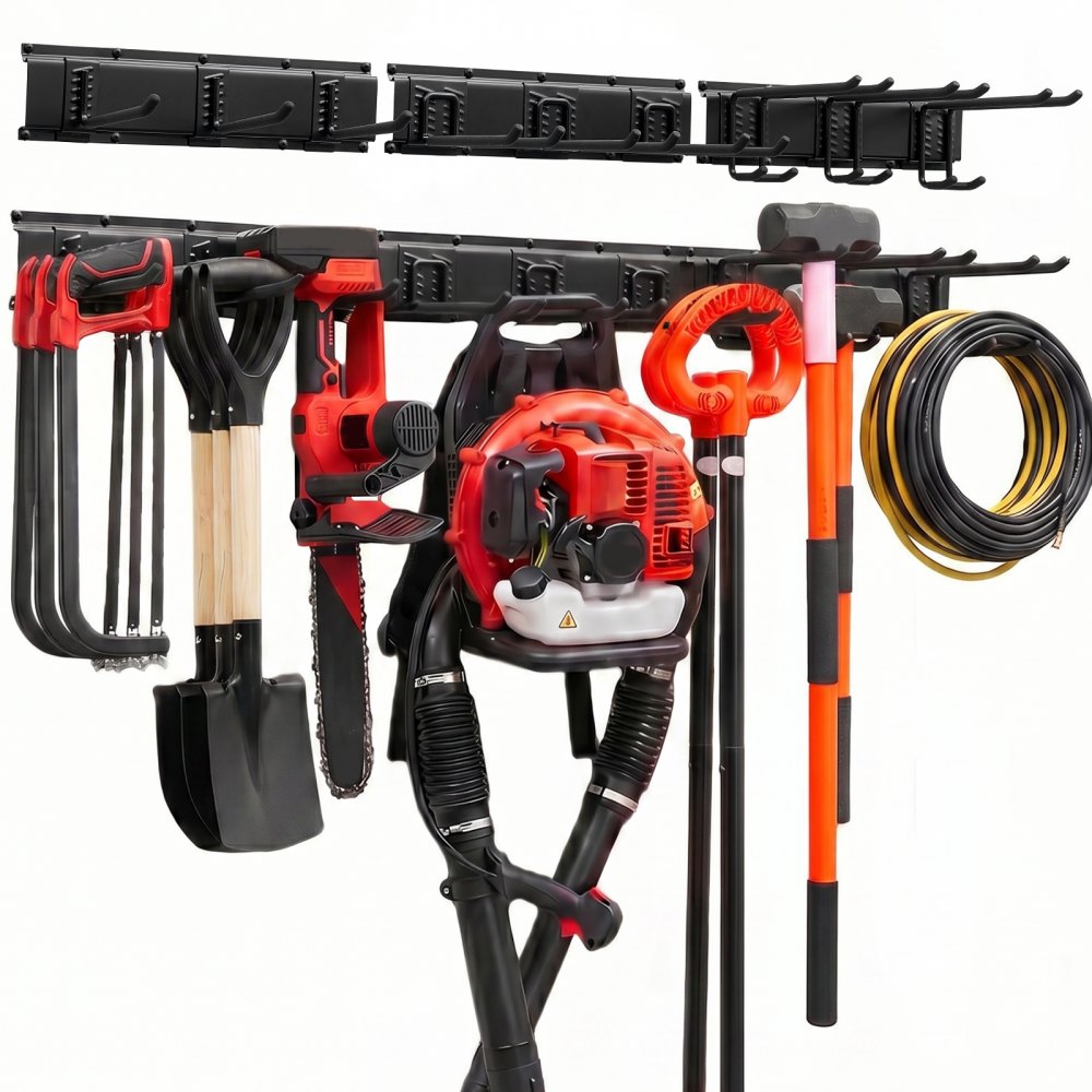 VEVOR Garage Tool Organizer 49.5 Inch 600 lbs Wall Mount Garden Tool Rack, Heavy Duty Garage Hanging Storage Rack