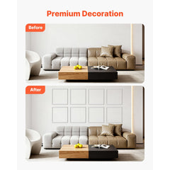 VEVOR Wall Molding 12 Pack, 20 x 20 in Wainscoting Panels Kit, Lightweight Paintable Polystyrene, Easy to Install