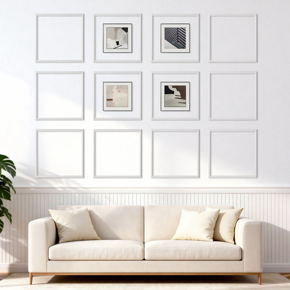 VEVOR Wall Molding 12 Pack, 20 x 20 in Wainscoting Panels Kit, Lightweight Paintable Polystyrene, Easy to Install
