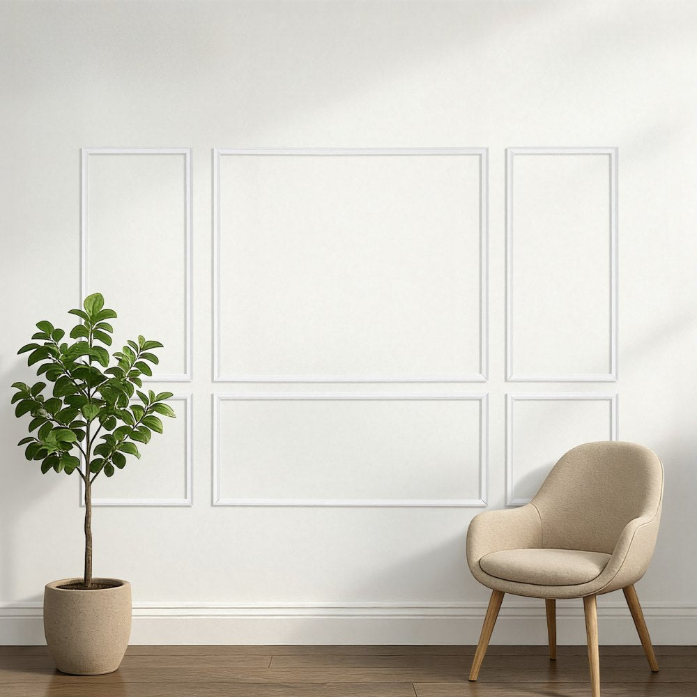 VEVOR Wall Molding 3 Pack, Wainscoting Panels Kit, Lightweight Paintable Polystyrene, Easy to Install Accent Wall Trim