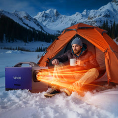 VEVOR Diesel Heater, 8KW, DC 12V/24V, All in One Portable Diesel Air Heater with Remote Control and LCD Display, Fast