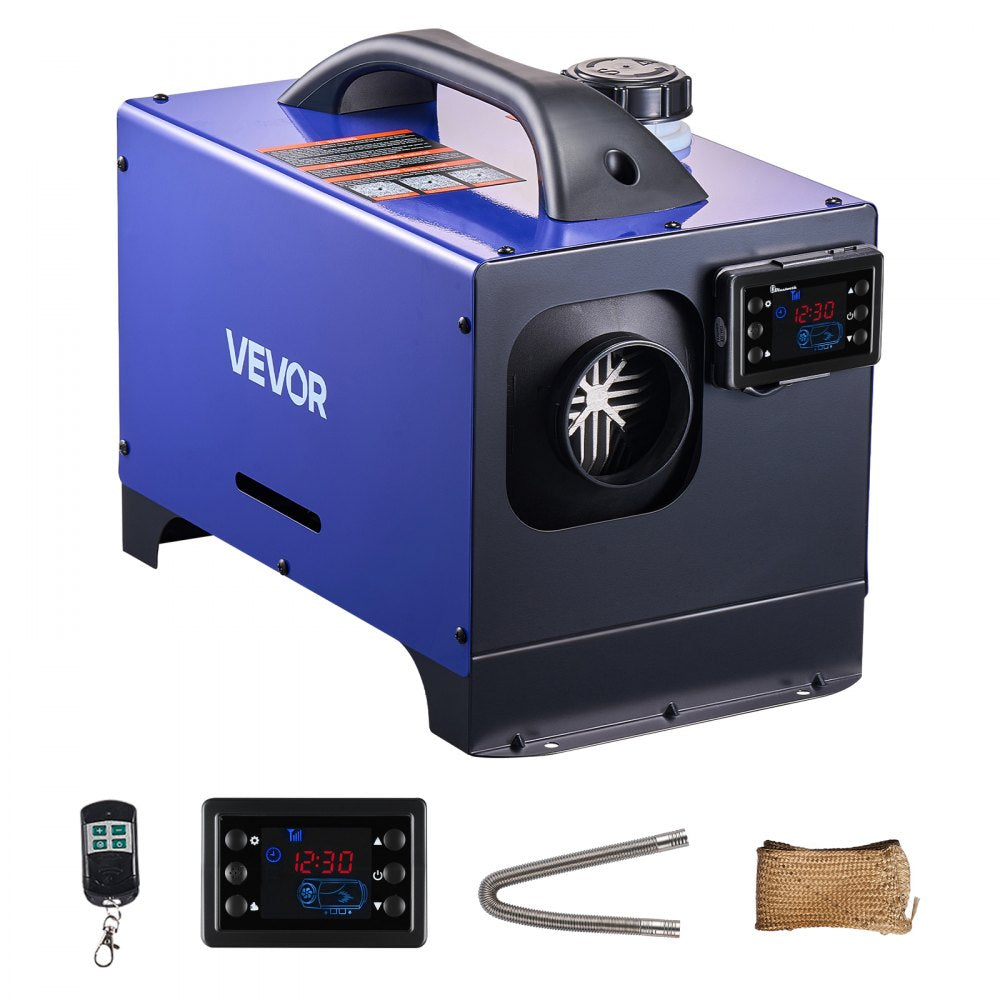 VEVOR Diesel Heater, 8KW, DC 12V/24V, All in One Portable Diesel Air Heater with Remote Control and LCD Display, Fast