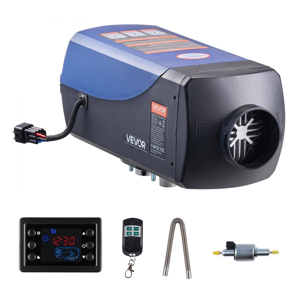 VEVOR Diesel Heater, 8KW, DC 12V/24V, Portable Diesel Air Heater with Remote Control and LCD Screen, Fast Heating Low