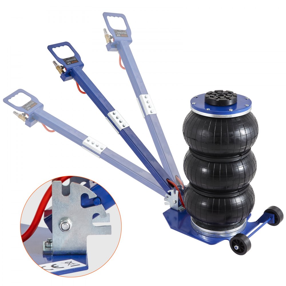 VEVOR Air Jack, 3 Ton/6600 lbs Triple Bag Air Jack, Airbag Jack with Six Steel Pipes, Lift up to 17.7", 3-5 s Fast
