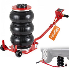 VEVOR Air Jack, 3 Ton/6600 lbs Triple Bag Air Jack, Airbag Jack with Six Steel Pipes, Lift up to 17.7 inch/450 mm, 3-5
