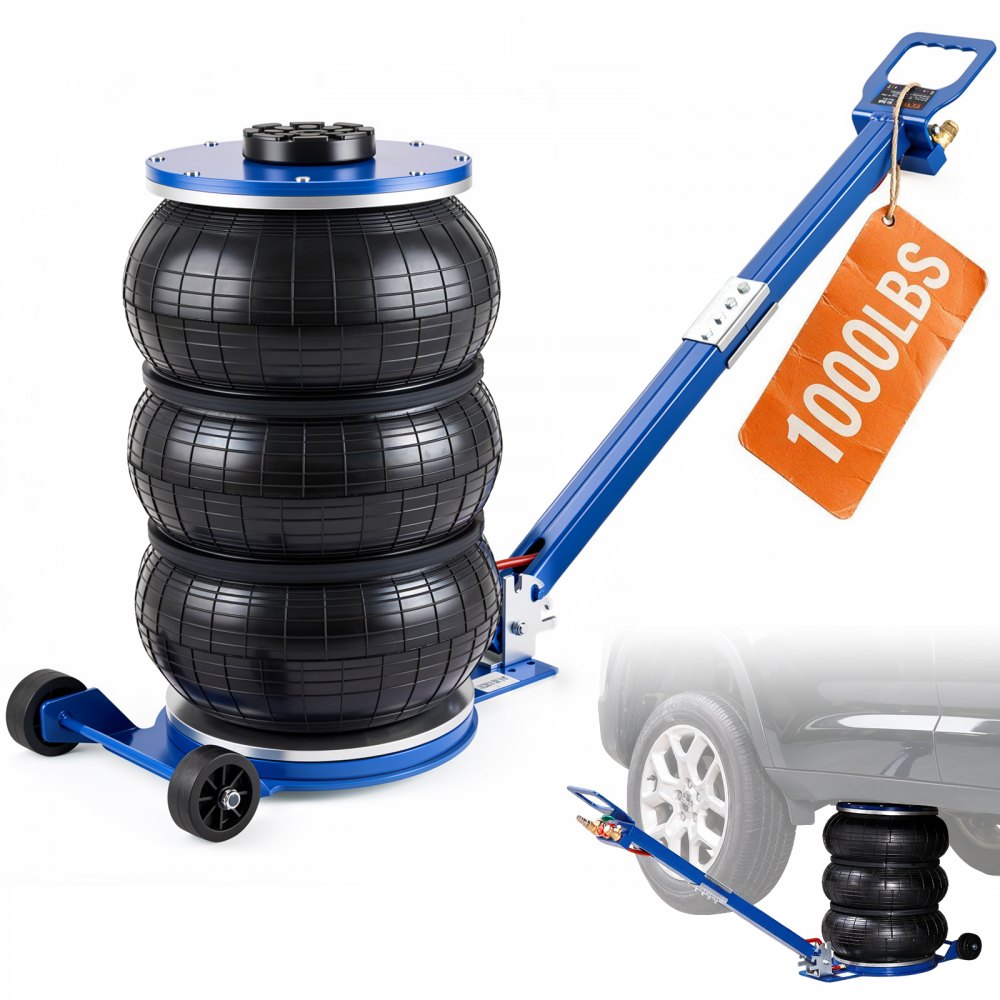 VEVOR Air Jack, 5 Ton/11000 lbs Triple Bag Air Jack, Airbag Jack with Six Steel Pipes, Lift up to 18.5 inch/470 mm, 3-5