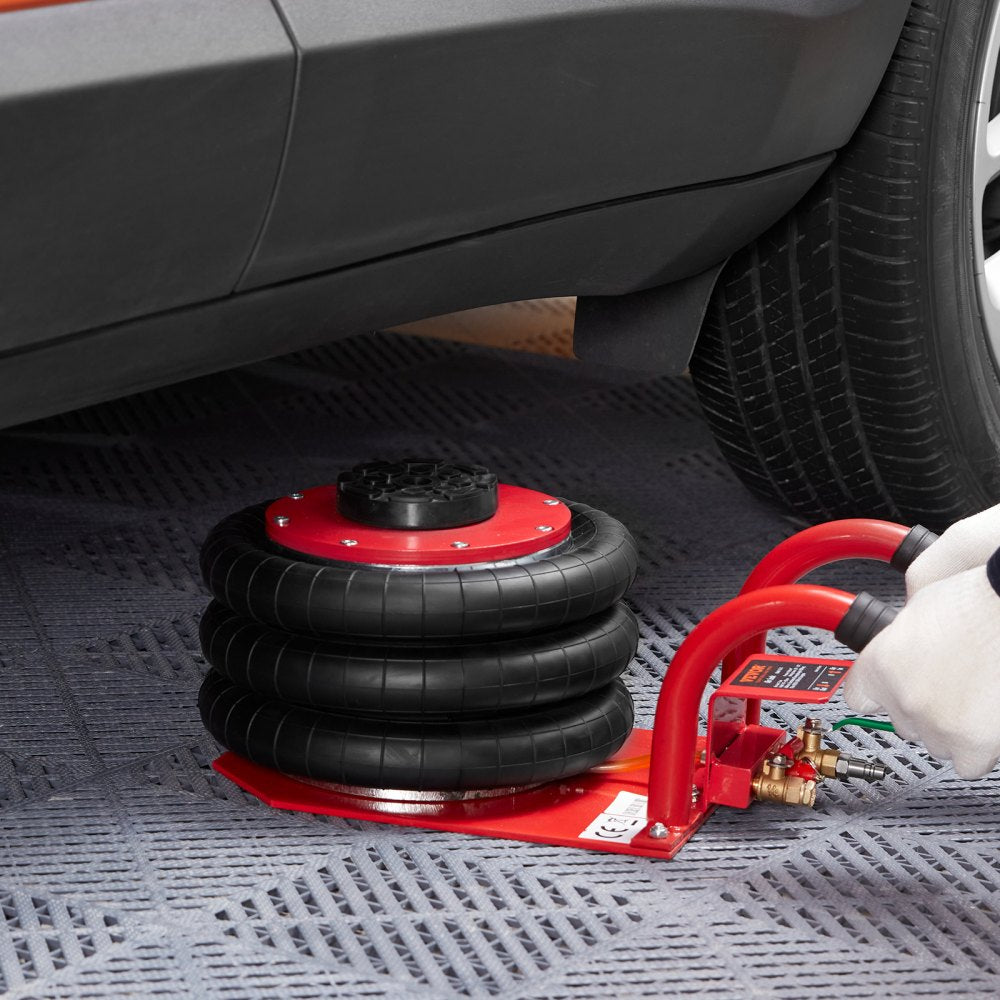 VEVOR Air Jack, 3 Ton/6600 lbs Triple Bag Air Jack, Airbag Jack with Six Steel Pipes, Lift up to 17.7 inch/450 mm, 3-5