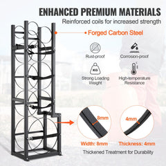 VEVOR Refrigerant Tank Rack, with 1 x 50lb, 2 x 30lb and Other 3 Small Bottle Tanks, Cylinder Tank Rack