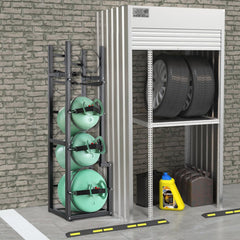 VEVOR Refrigerant Tank Rack, with 1 x 50lb, 2 x 30lb and Other 3 Small Bottle Tanks, Cylinder Tank Rack