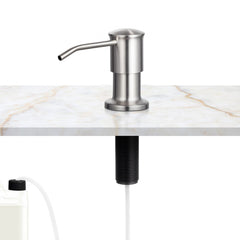 VEVOR Soap Dispenser for Kitchen Sink, Stainless Steel Built in Sink Soap Dispenser with 47" Extension Tube Kit