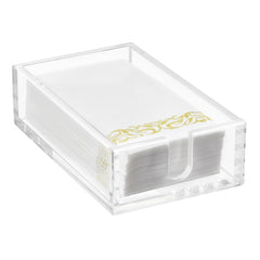 VEVOR Acrylic Napkin Holder, 9.1 x 5.5 x 2.6 inch, Clear Bathroom Guest Towel Storage Tray with U-Shaped Opening