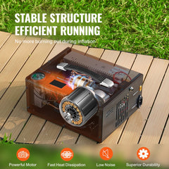VEVOR PCP Air Compressor, 4500PSI Portable PCP Airgun Compressor with Built-in Converter, Auto-Stop | DC12V/AC120V |