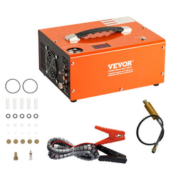 VEVOR PCP Air Compressor, 4500PSI Portable PCP Airgun Compressor with Built-in Converter, Auto-Stop | DC12V/AC120V |