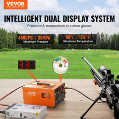 VEVOR PCP Air Compressor, 4500PSI/30Mpa Portable PCP Airgun Compressor with External Converter, DC12V, AC115V | Oil &