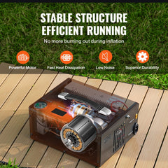 VEVOR PCP Air Compressor, 4500PSI/30Mpa Portable PCP Airgun Compressor with External Converter, DC12V, AC115V | Oil &