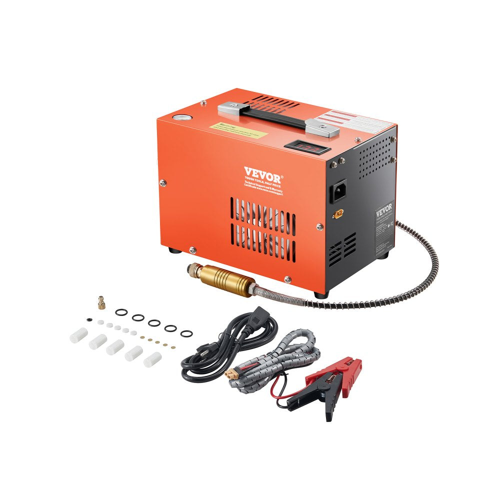 VEVOR PCP Air Compressor, 4500PSI/30Mpa Portable PCP Airgun Compressor with Built-in Converter & Fan Cooling System